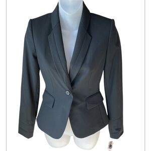 Gianni Bini tailored black blazer size 0 NWT classic sophisticated jacket